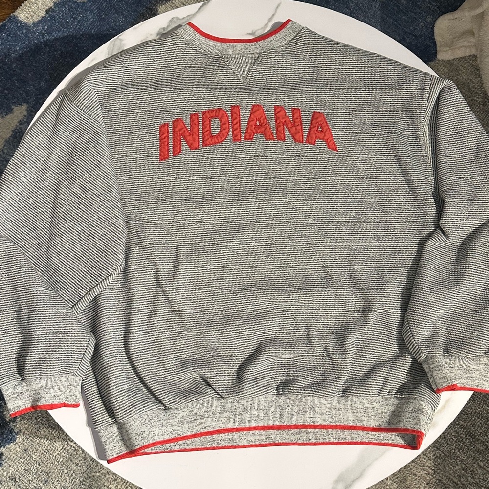 Indiana University Vintage Striped Pullover